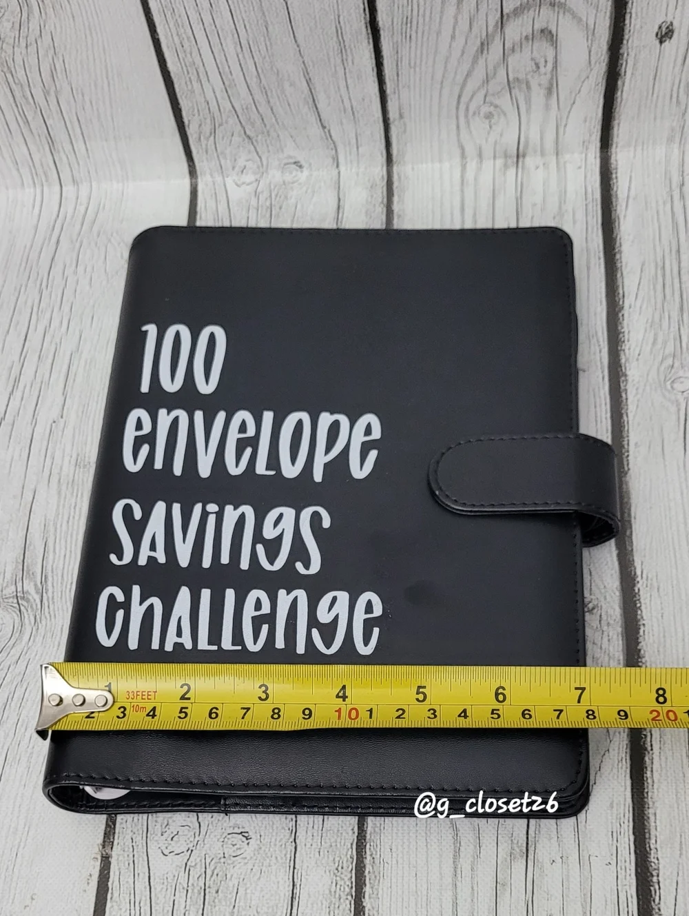 100 Envelope Savings Challenge Wallet - Black